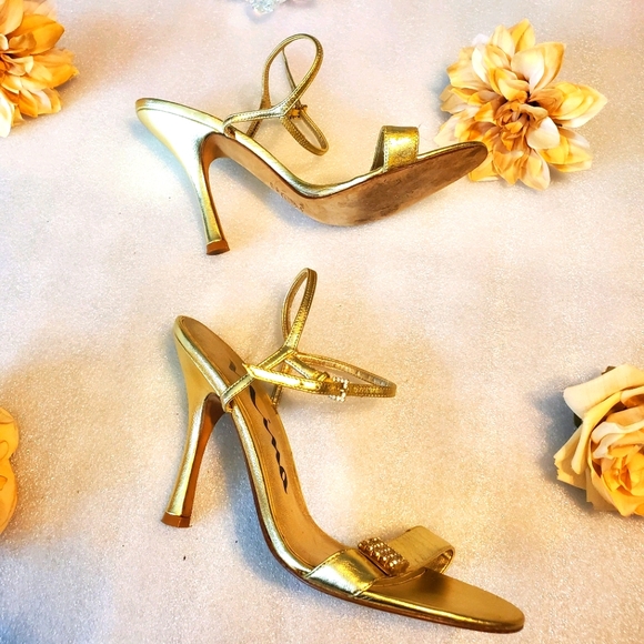 Nina wedges heels color gold good condition - Picture 1 of 12